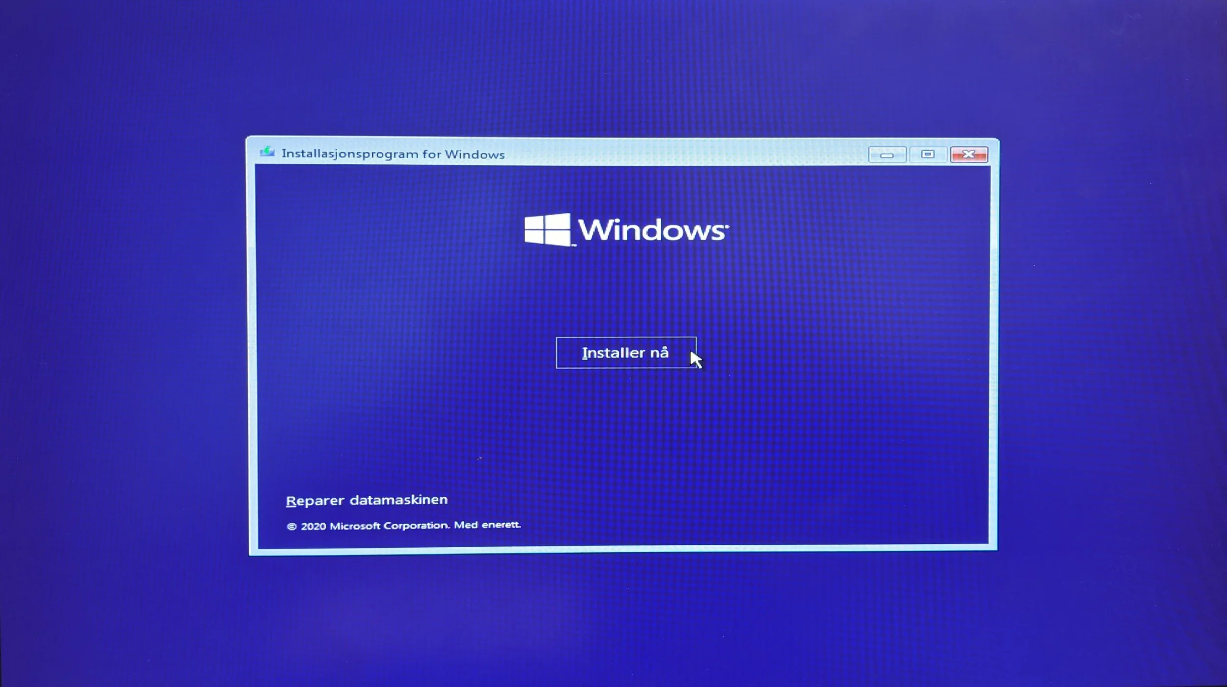 Windows 11 installation on a PC