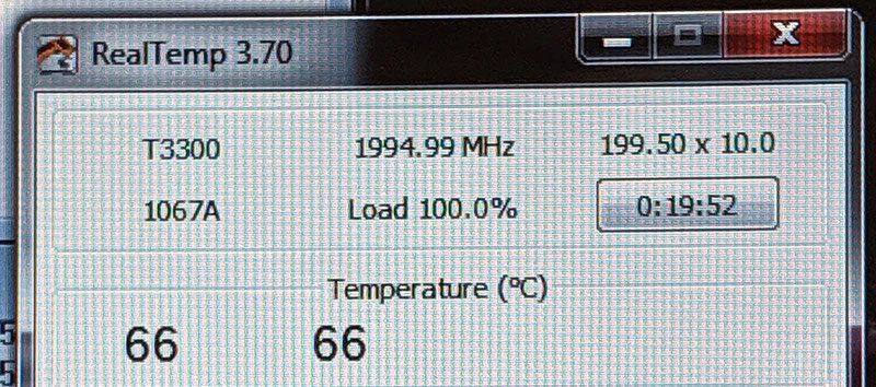 Temperatur etter rens og ny kjølepasta